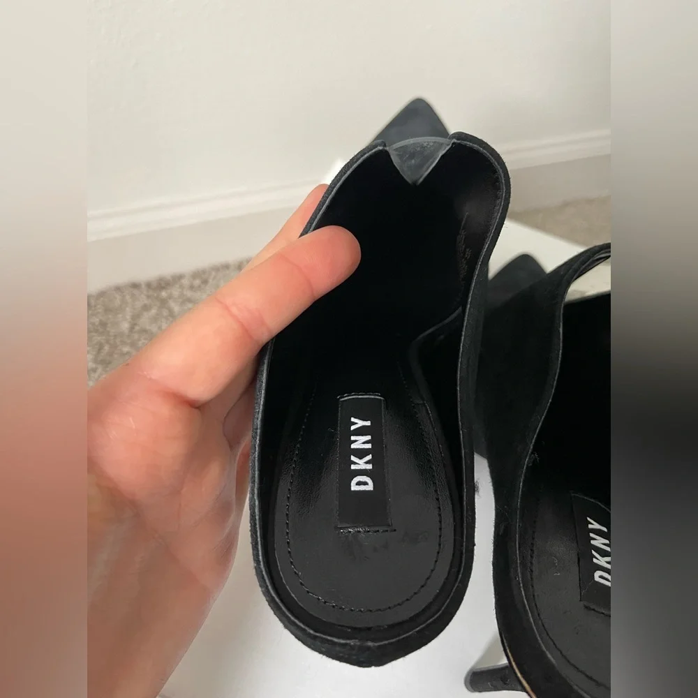 DKNY Dacey Mule Pump Black Clear Women's Office Career Bussines SIze 8 - Picture 11 of 11